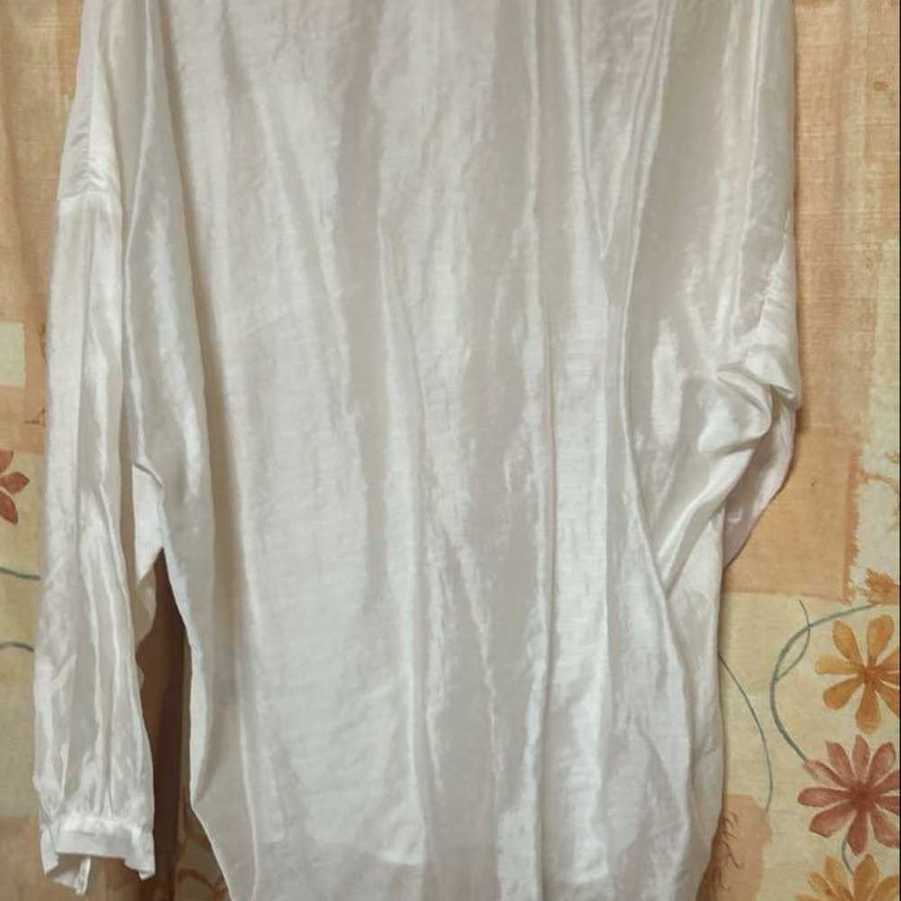 WEGO White Long Sleeve Sheer Shirt - image 2