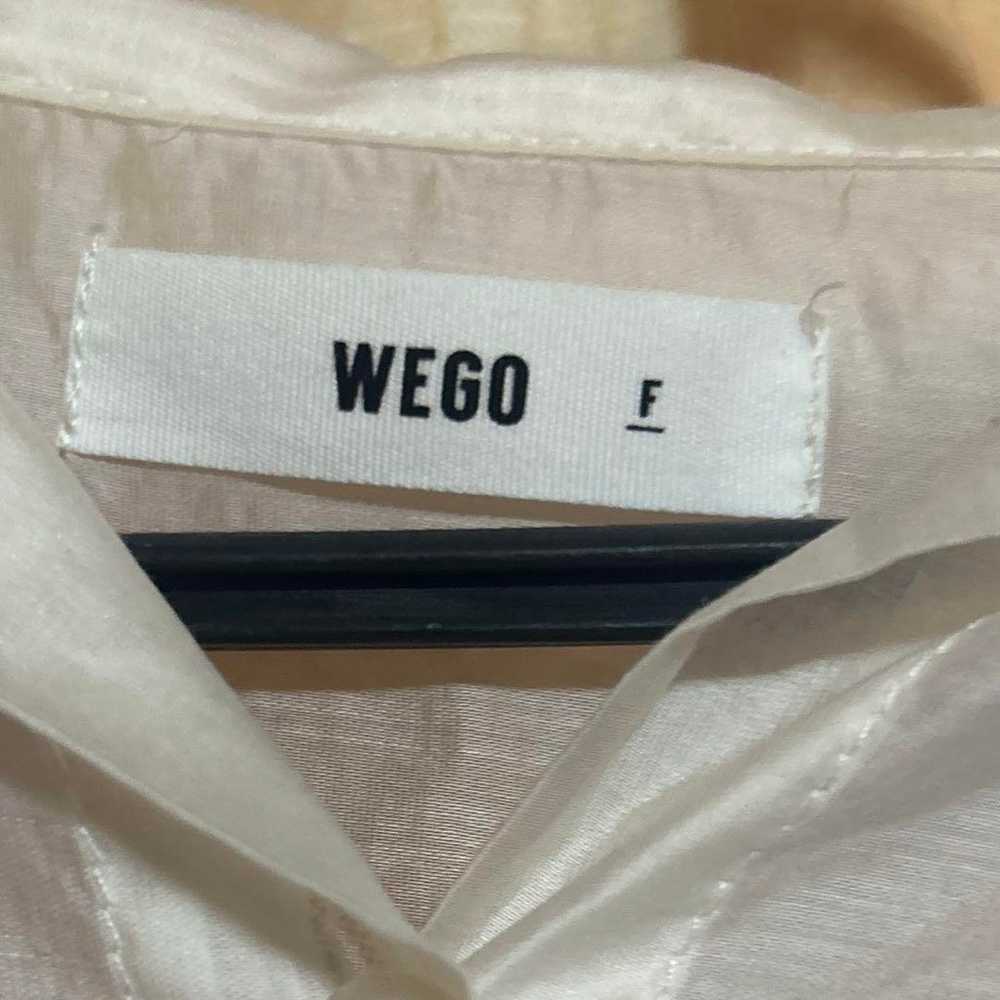 WEGO White Long Sleeve Sheer Shirt - image 3