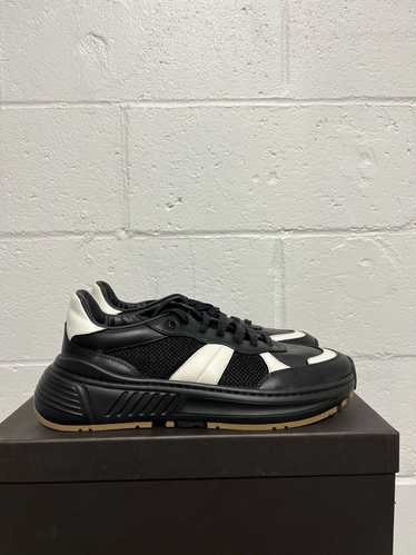 Bottega Veneta Speedster Calf Trainer in Black & W