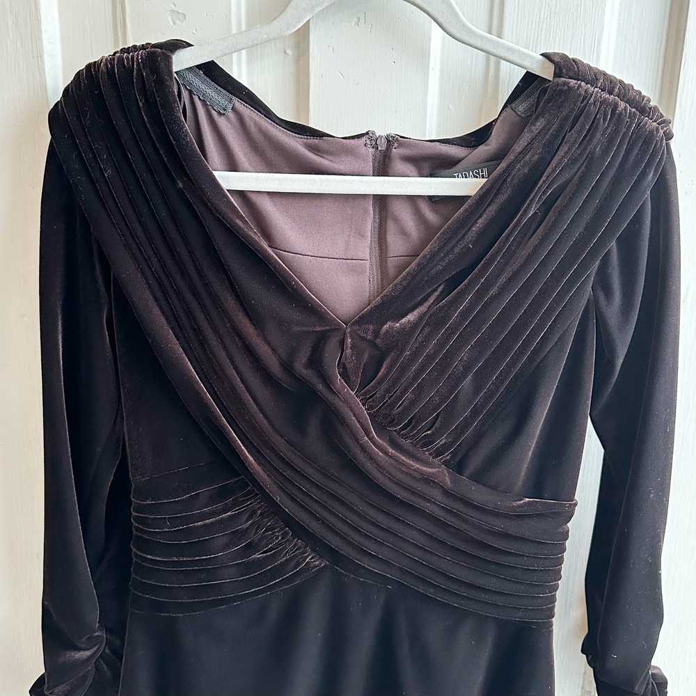 Tadashi Shoji Velvet Surplice Neckline Top - image 2