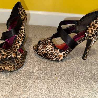 Leopard print high heel