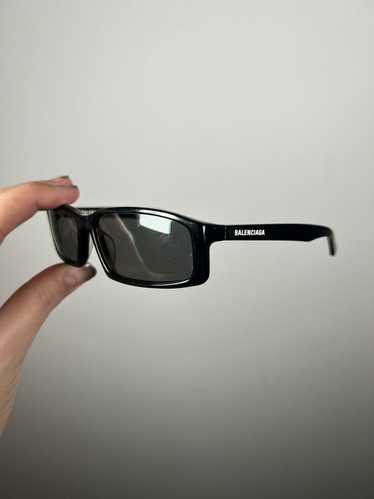 Balenciaga Logo Slim Retro Skinny Sunglasses