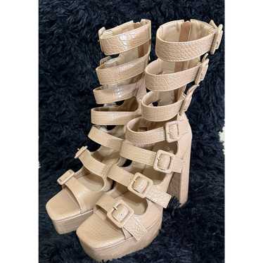 London Rag Sarouchi Caged Gladiator Platform Sand… - image 1