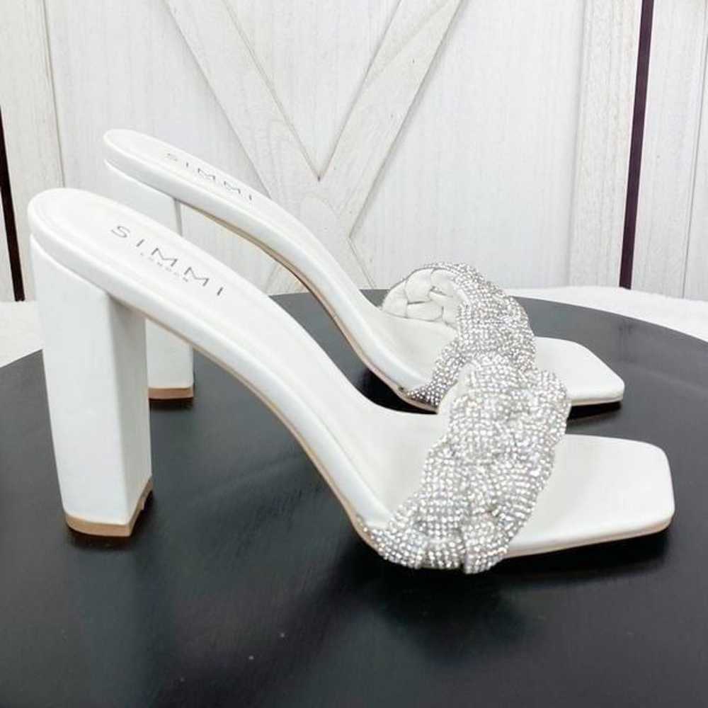 Simmi London Diamanté Rhinestone Block Heel Mule … - image 2