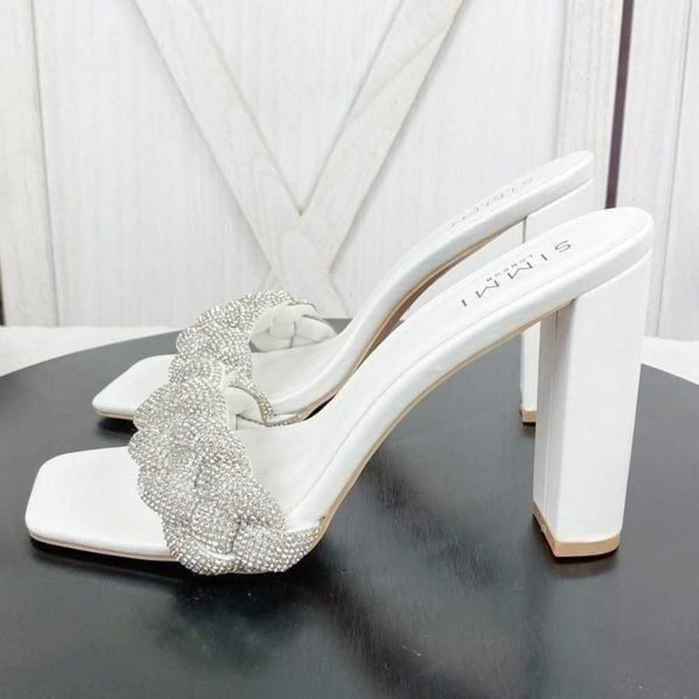 Simmi London Diamanté Rhinestone Block Heel Mule … - image 3