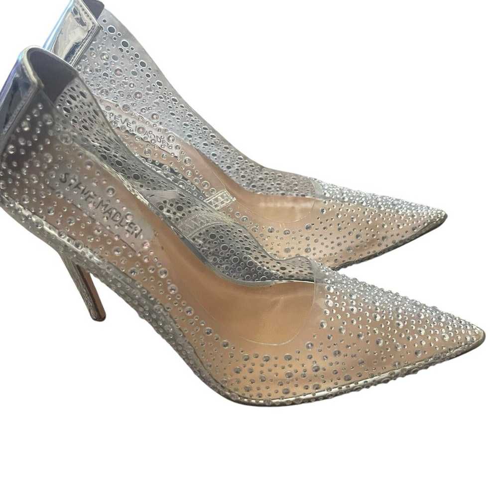 Steve Madden Women's 6.5 Rhinestone Clear Pointed… - image 1