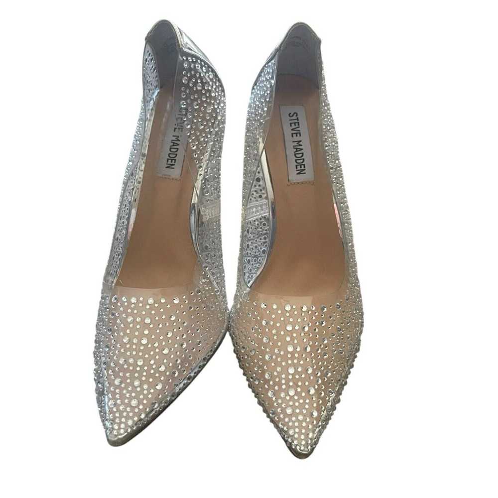 Steve Madden Women's 6.5 Rhinestone Clear Pointed… - image 2