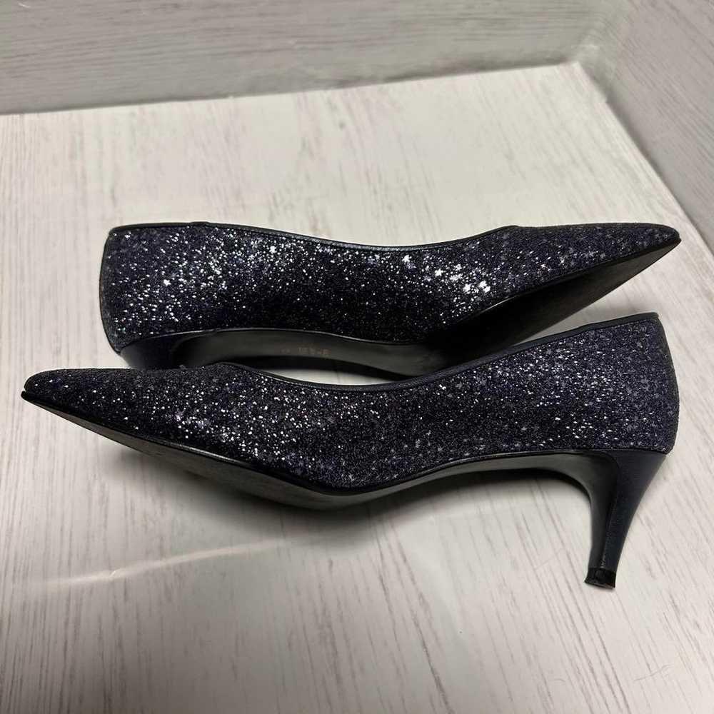 【Beautiful Condition】DIANA Black Glitter Pumps 5c… - image 11