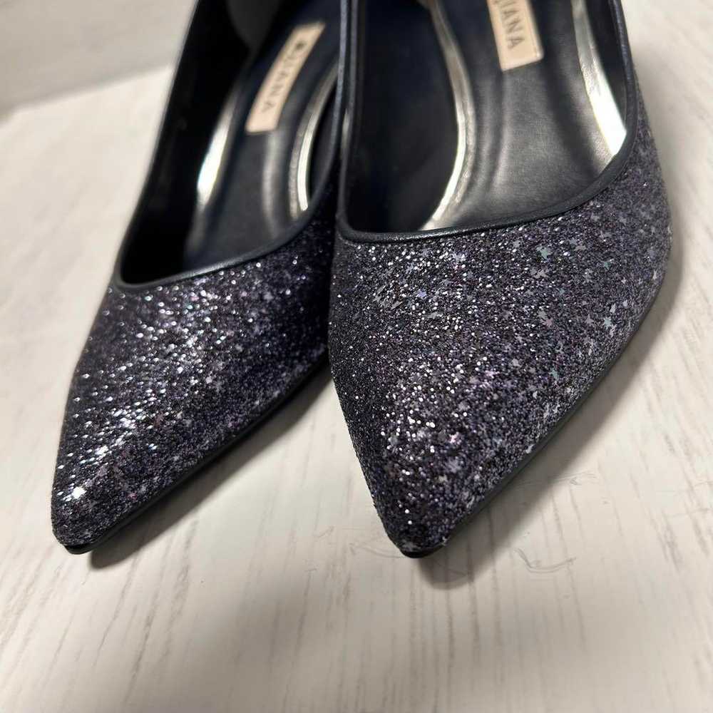 【Beautiful Condition】DIANA Black Glitter Pumps 5c… - image 8