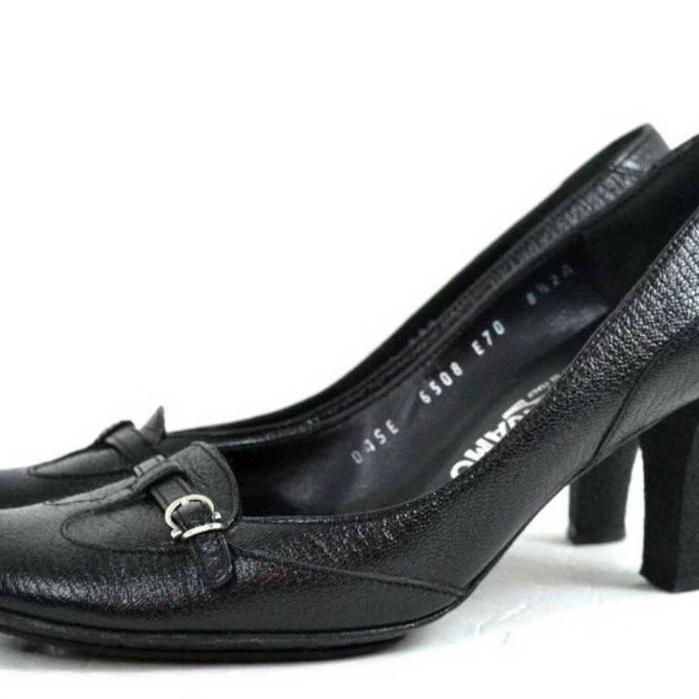 SALVATORE FERRAGAMO LEATHER SHOES 8.5 AA - image 2