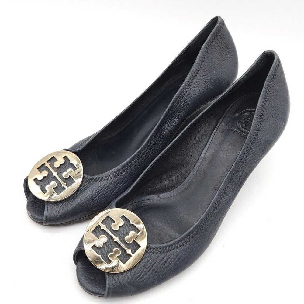 Tory Burch (Womens Size 10.5) Sally Peep Toe Wedg… - image 1