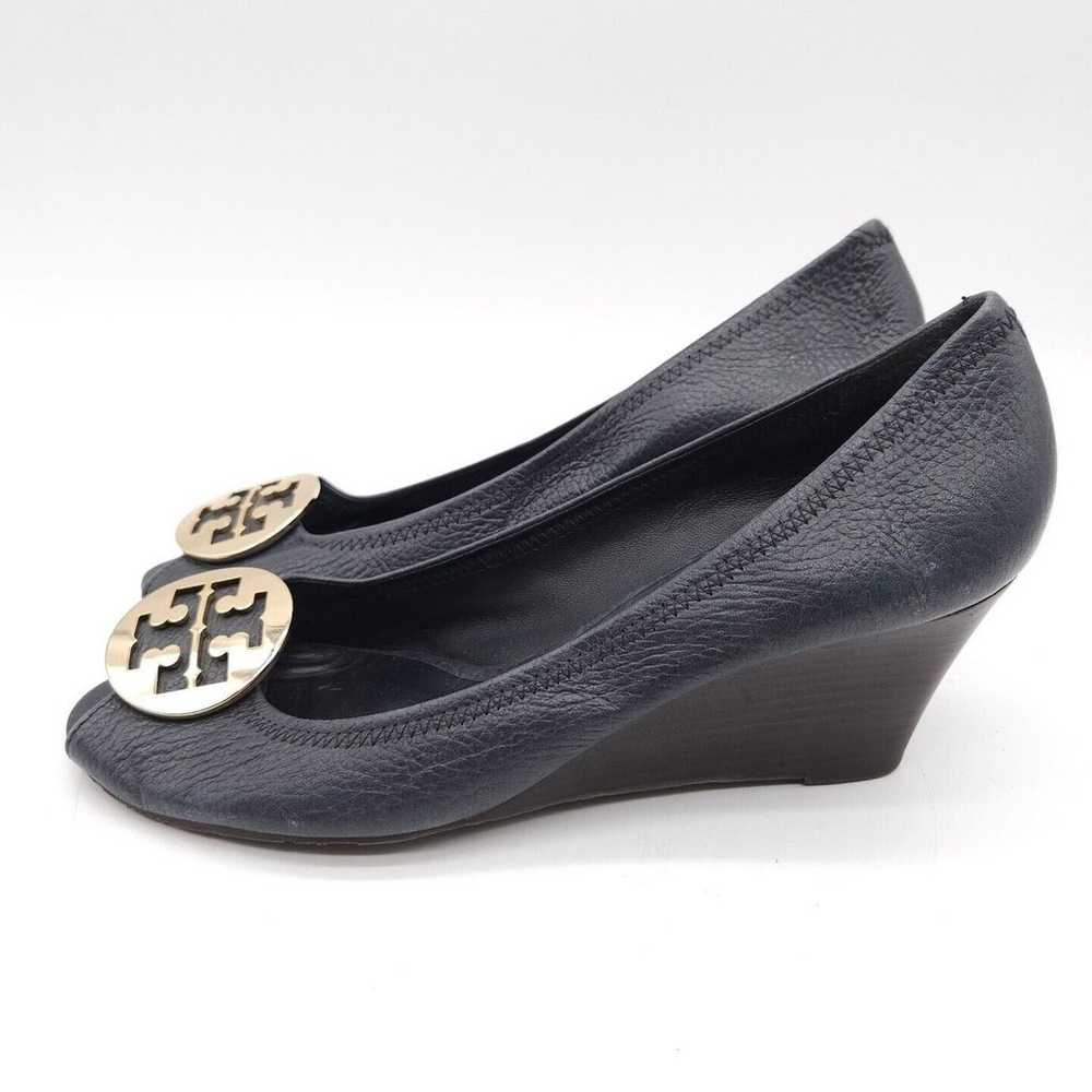 Tory Burch (Womens Size 10.5) Sally Peep Toe Wedg… - image 2