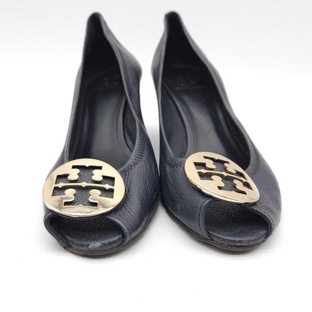 Tory Burch (Womens Size 10.5) Sally Peep Toe Wedg… - image 3