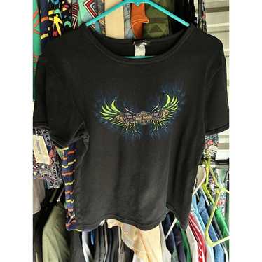 Harley-Davidson Vintage Y2K Women’s Baby Doll Tee… - image 1