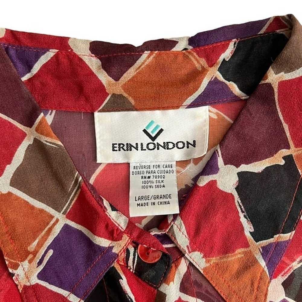 Vintage Erin London Womens Sheer Silk Long Sleeve… - image 4