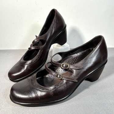 Dansko Mary Jane Dance Heels Double Strap Brown L… - image 1