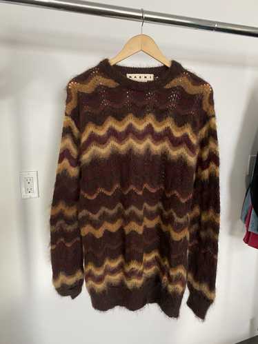 Marni RARE GRAIL marni irregular mohair knit sweat