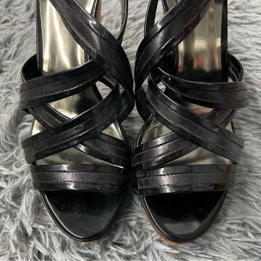 Coach Black Open Toe Heels Size 8.5 - image 2