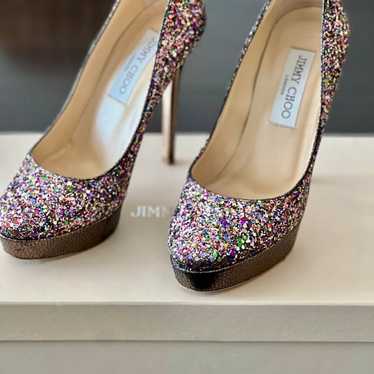 Jimmy Choo / Glitter Heel Multicolor