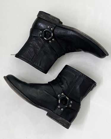 Frye Frye Harness Black Biker Boots