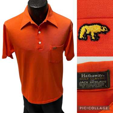 Other Vtg Jack Nicklaus Orange Golf Polo Golden BE