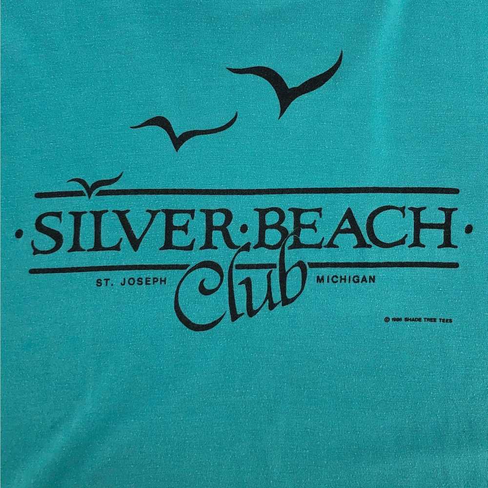 Hanes × Vintage 80s Silver Beach Club St Joseph M… - image 2