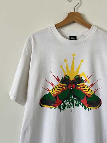 Stussy × Vintage Vintage Stussy Sneaker Tee Size L