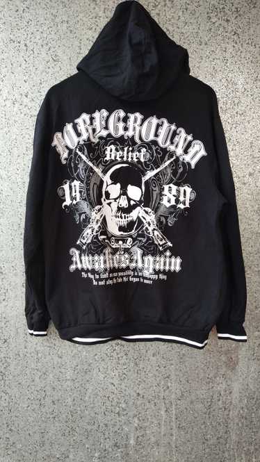 Japanese Brand × Skulls Sorridere zipper hoodies r