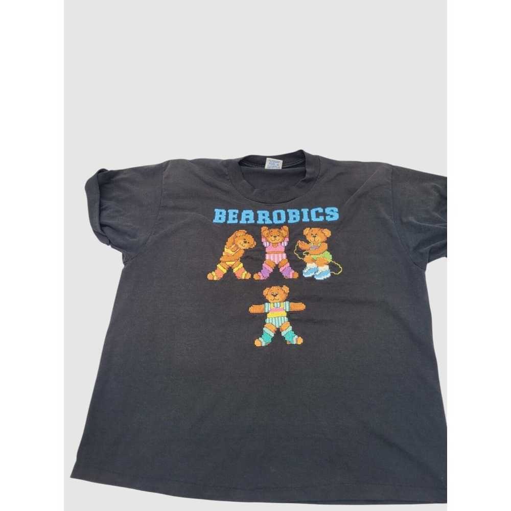 Vintage L 1980s Tshirt BEAROBICS Single Stitch Sh… - image 1