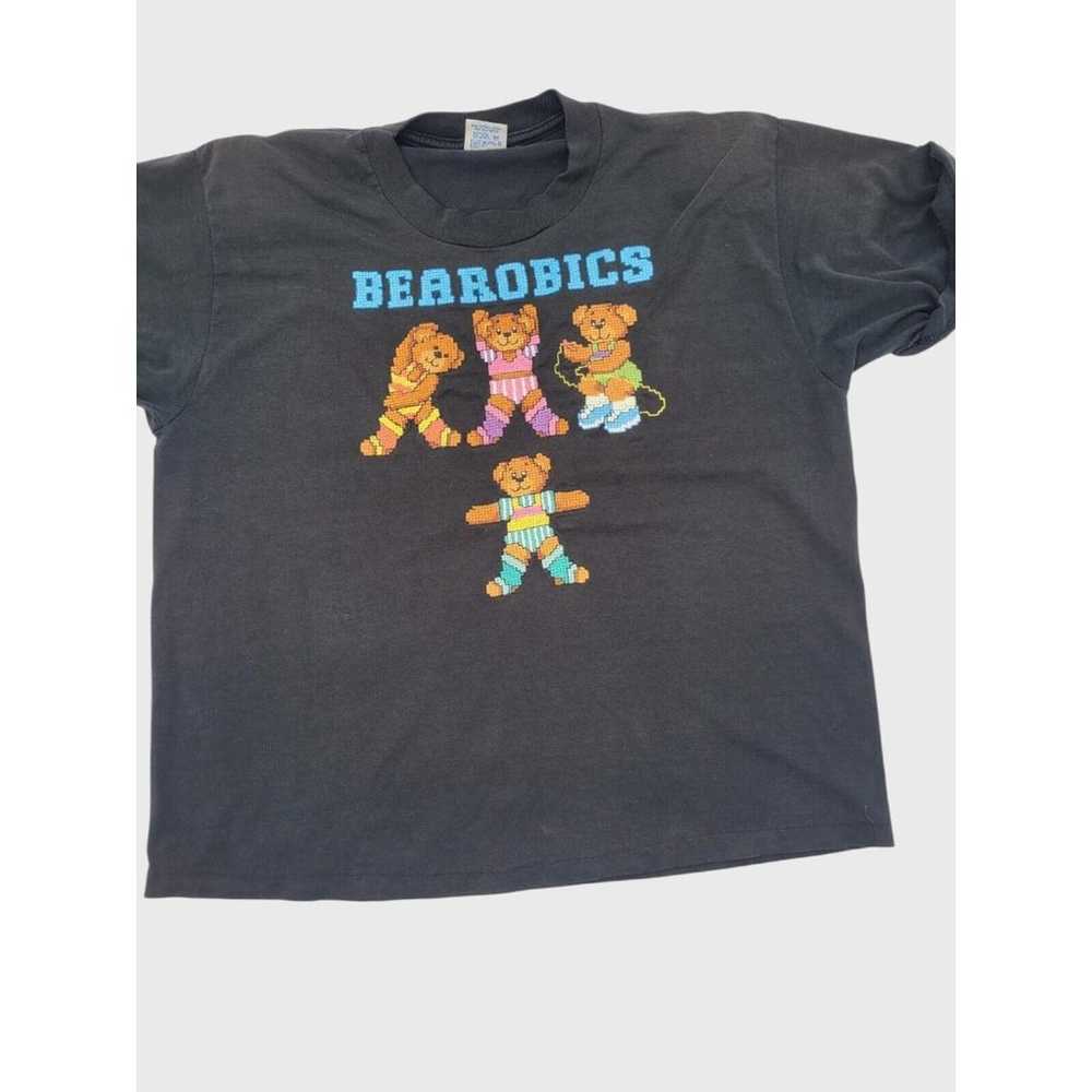 Vintage L 1980s Tshirt BEAROBICS Single Stitch Sh… - image 2