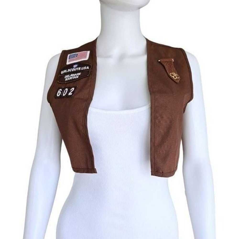 vintage girl scouts brownie vest - image 3