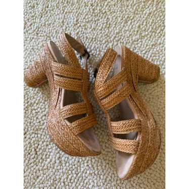 Stuart Weitzman Braided Woven Cord Platform Heels