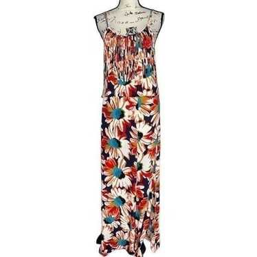 Joy Joy floral fringe top maxi dress small - image 1