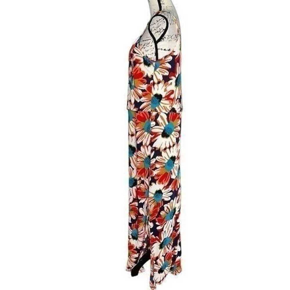 Joy Joy floral fringe top maxi dress small - image 5