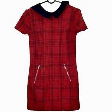 Forever 21 Dress Collared Plaid Mini Dress Size Sm