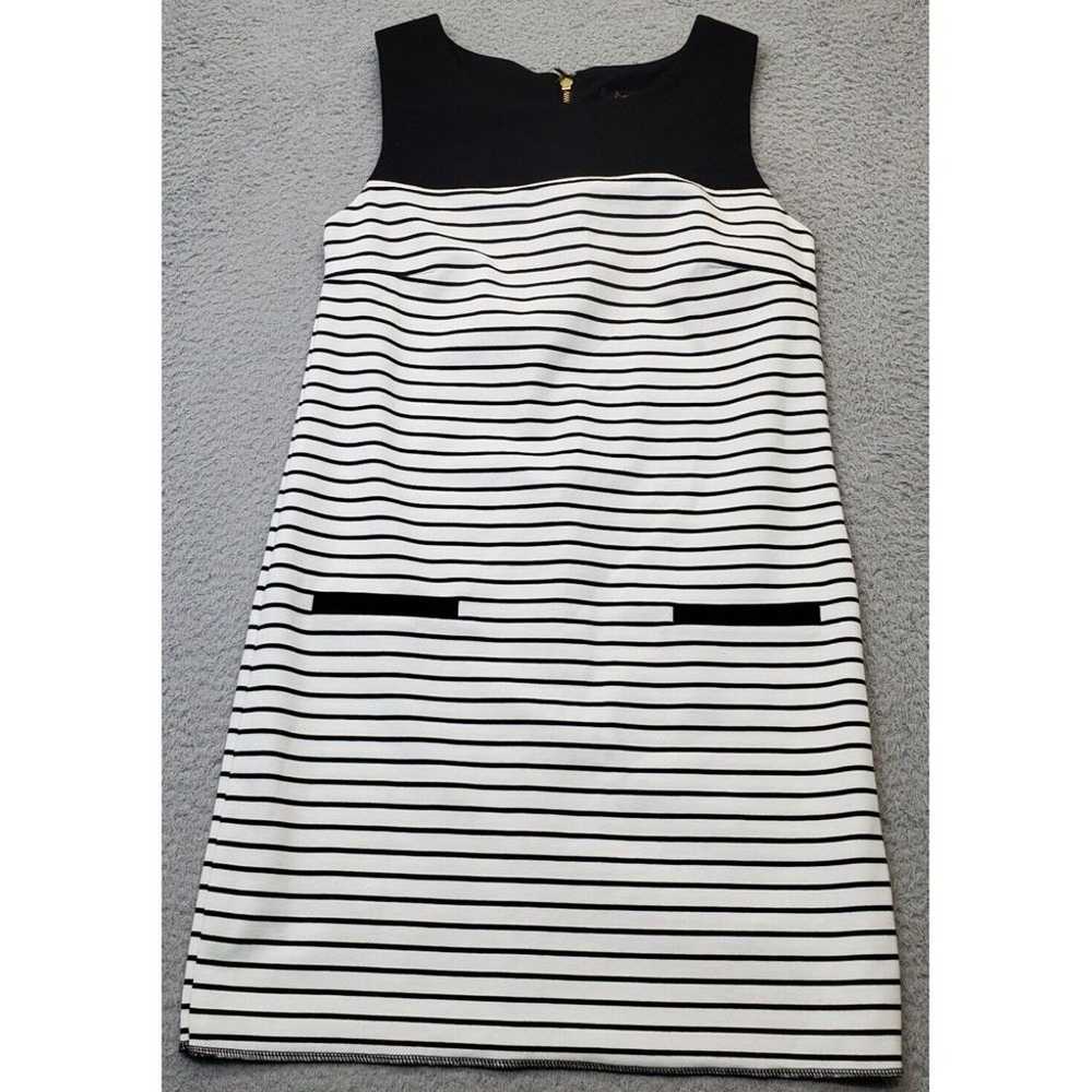 Dex Tank Dress Womens Small Black White Striped S… - image 1