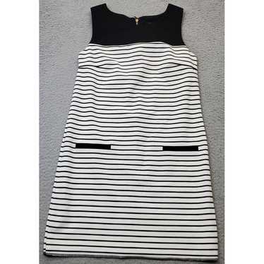 Dex Tank Dress Womens Small Black White Striped S… - image 1