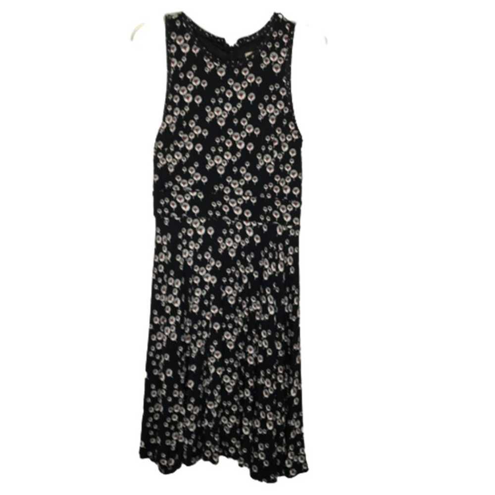 Ann Taylor Loft Tank Dress Back Zip Boat Neck Flo… - image 2