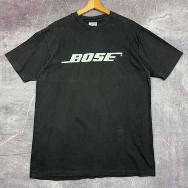 Hanes × Streetwear × Vintage 90s Black Bose Logo … - image 1