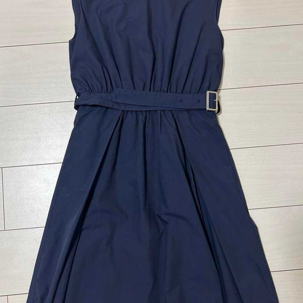 Navy sleeveless knee-length dress - image 1