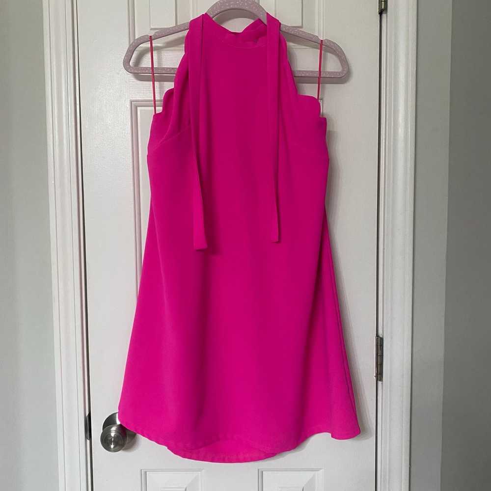 SAVED BY THE DRESS • Fuchsia Bright Neon Pink Sca… - image 2