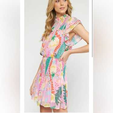 Entro small multicolored floral dress size large s