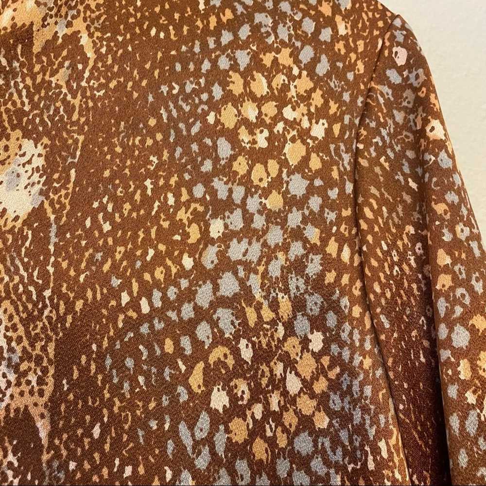 Vintage Anne Klein Snake Prink Tunic Blouse Shirt - image 5