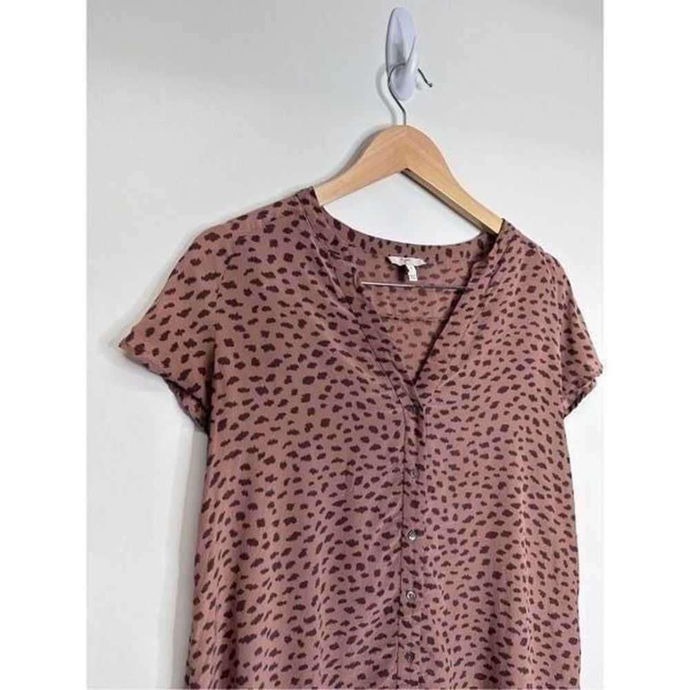 Joie Dress Womens Small Animal Print 100% Silk V … - image 4