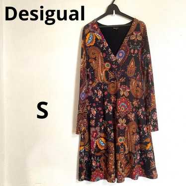 Desigual Long Sleeve Wrap Dress