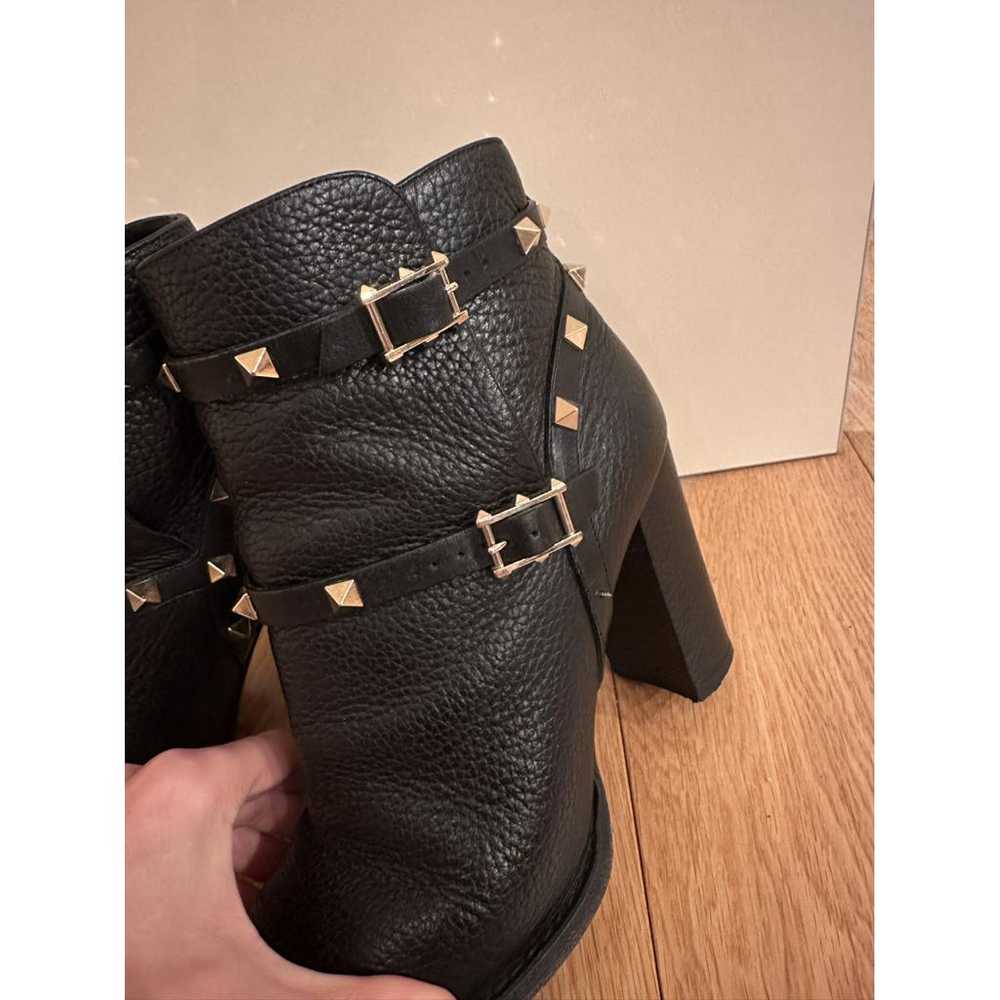 Valentino Garavani Rockstud leather lace up boots - image 3