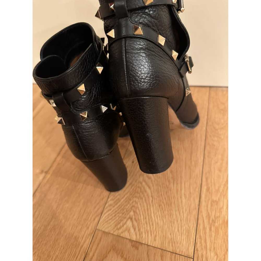 Valentino Garavani Rockstud leather lace up boots - image 5