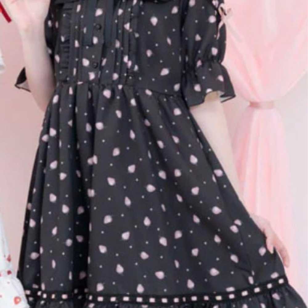 Dear My Love Strawberry Pattern Frill Dress - image 1