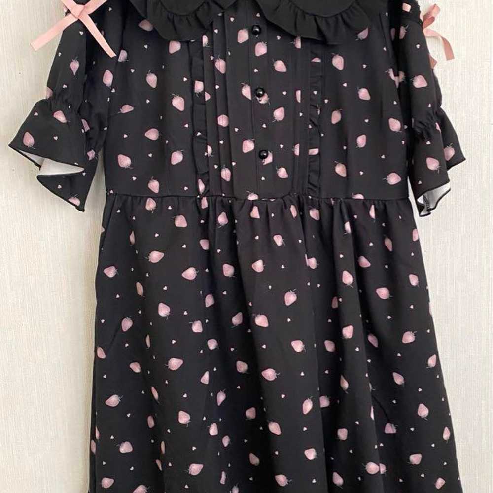 Dear My Love Strawberry Pattern Frill Dress - image 2