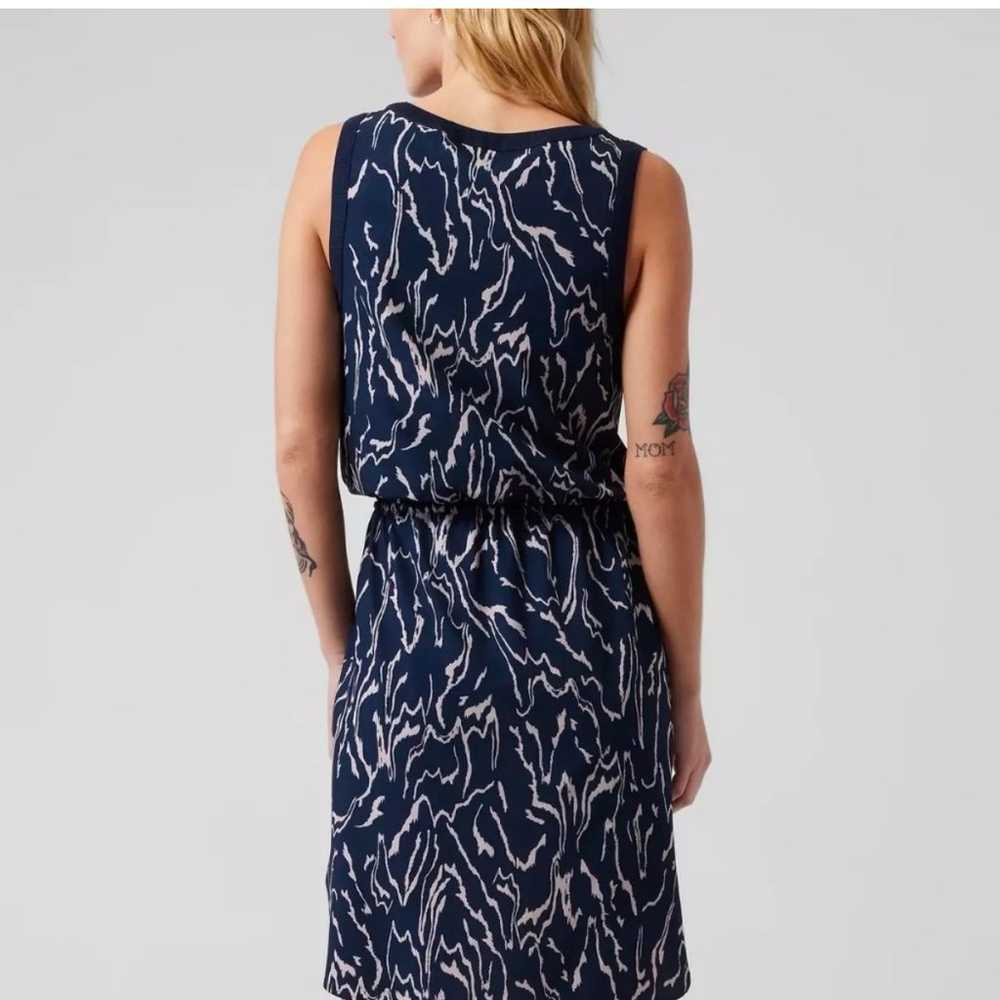 Athleta Rincon Printed Navy Blue Dress Athleisure… - image 2